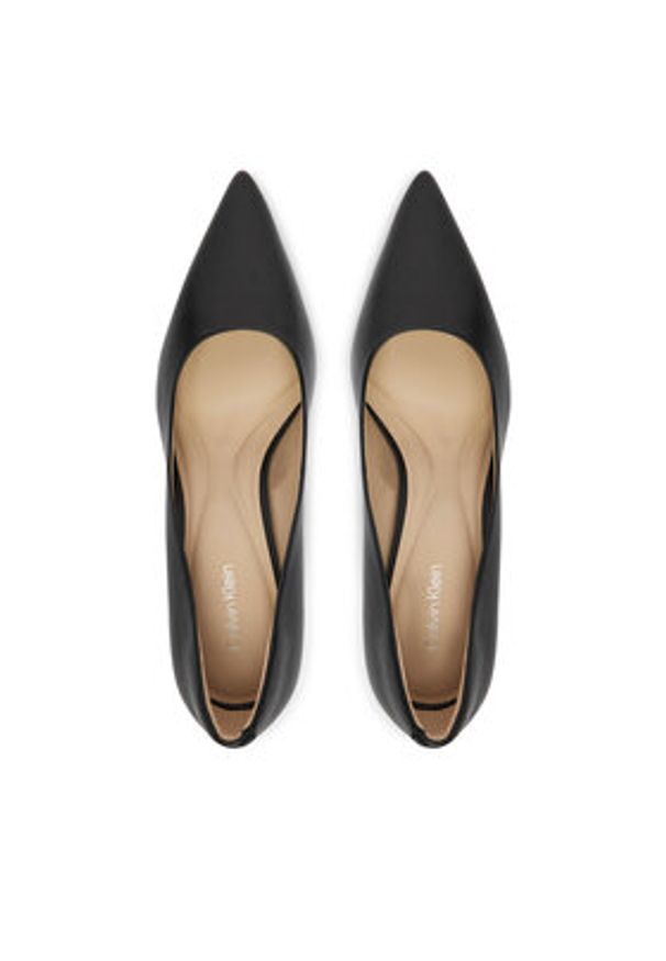 Calvin Klein Szpilki Ess Stiletto 70 HW0HW02607 Czarny. Kolor: czarny. Materiał: skóra. Obcas: na szpilce