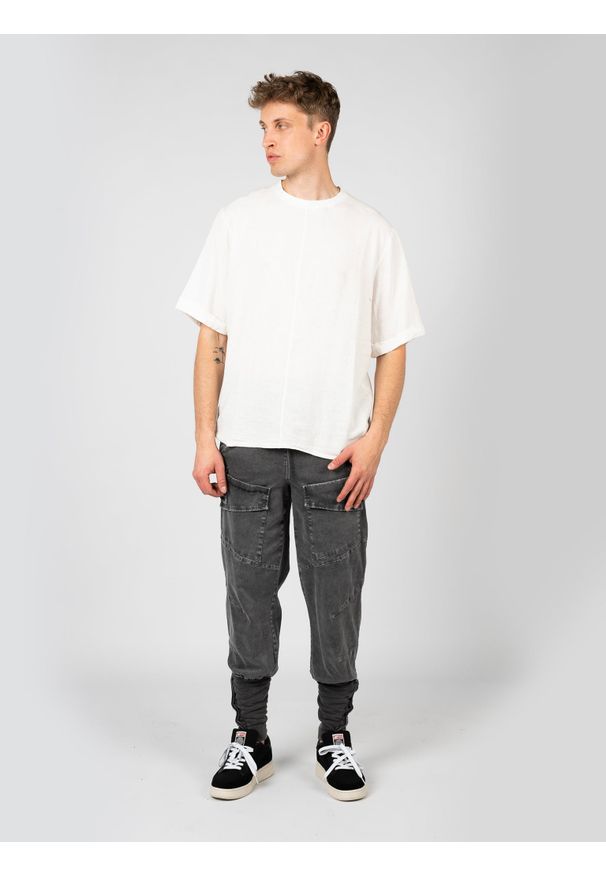 La Haine Inside Us Spodnie | P25033BM1041 | Mężczyzna | Szary. Okazja: na co dzień. Kolor: szary. Materiał: elastan, bawełna. Styl: casual, elegancki