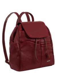 ROVICKY - Plecak vintage czerwony Rovicky TWR-148. Kolor: czerwony. Materiał: skóra. Styl: vintage