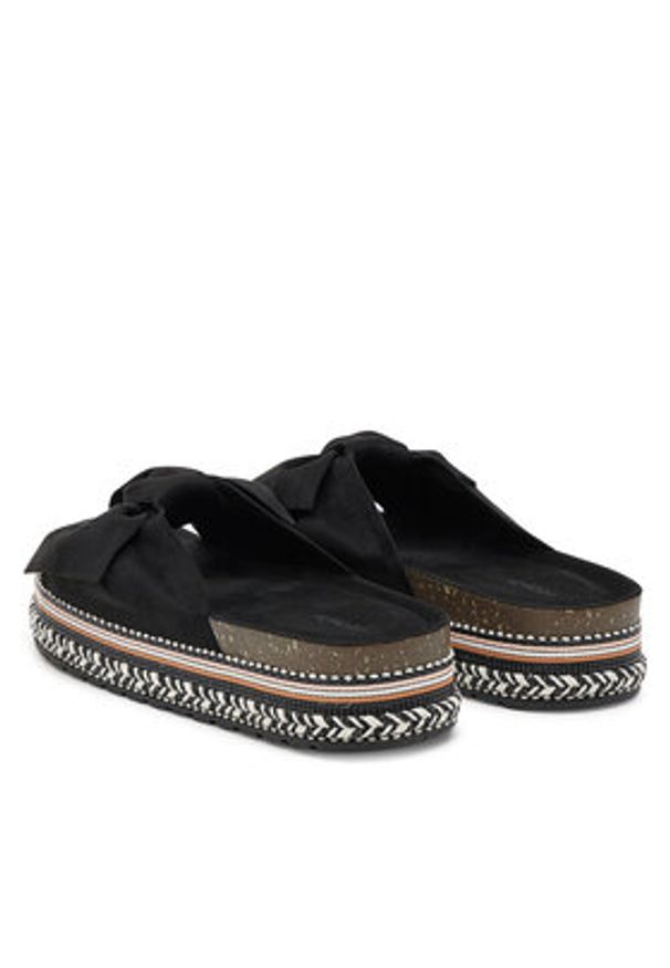 DeeZee Klapki E2050-3 Czarny. Kolor: czarny. Materiał: materiał