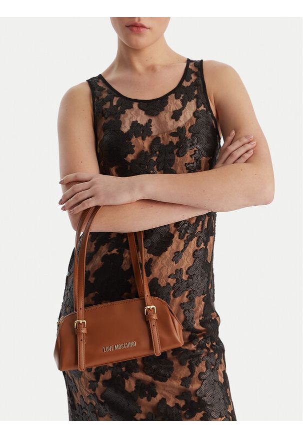 Love Moschino - LOVE MOSCHINO Torebka JC4101PP1OLY0200 Brązowy. Kolor: brązowy. Materiał: skórzane