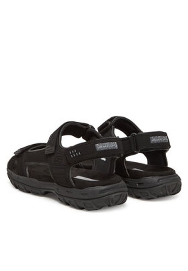 skechers - Skechers Sandały Garver-Louden 64487/BLK Czarny. Kolor: czarny. Materiał: skóra