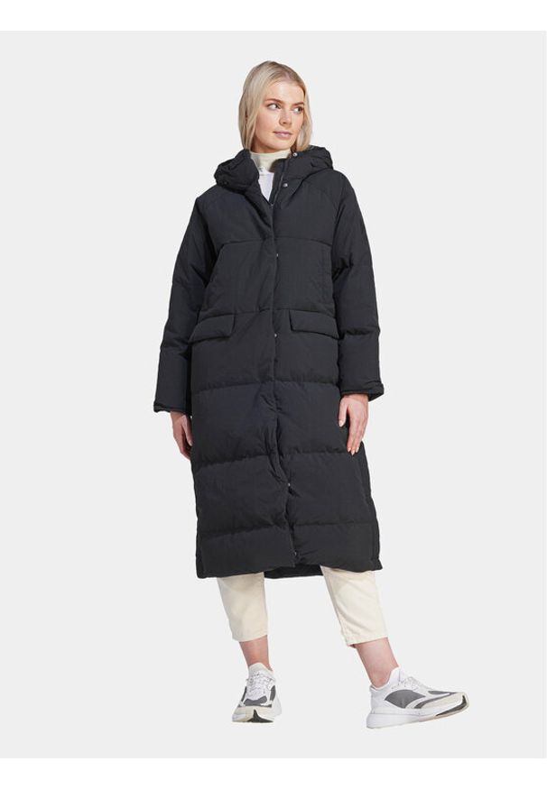 Adidas - adidas Płaszcz zimowy Big Baffle Coat IK3159 Czarny Loose Fit. Kolor: czarny. Materiał: syntetyk. Sezon: zima