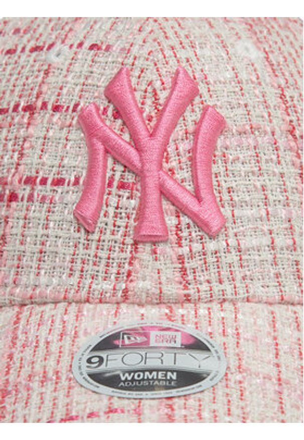 New Era Czapka z daszkiem New York Yankees Tweed 9Forty 60595382 Różowy. Kolor: różowy. Materiał: materiał, poliester