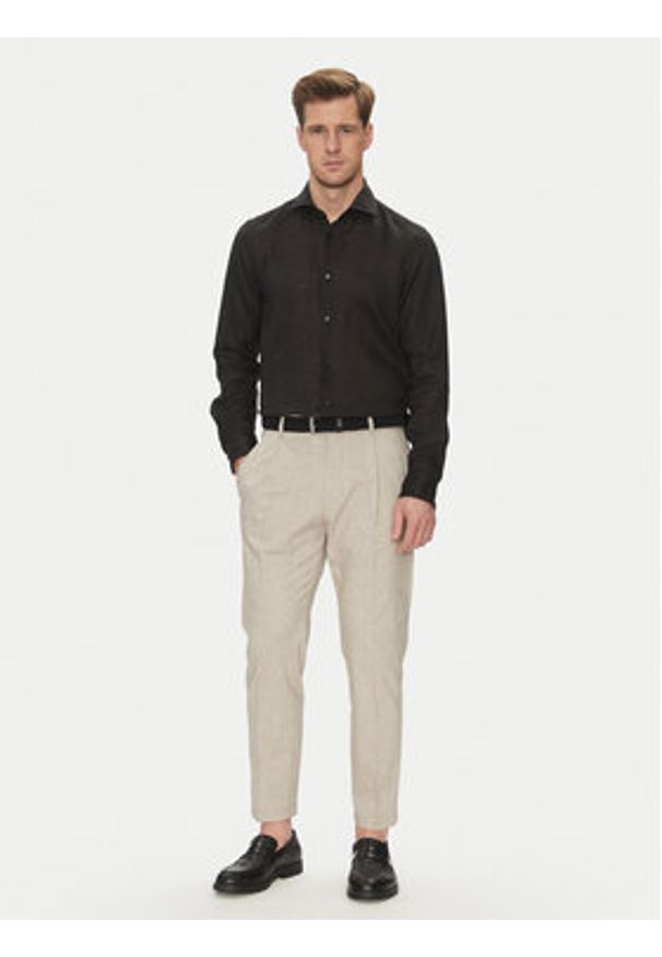 JOOP! Koszula 17 JSH-146Pai-W 30046075 Czarny Slim Fit. Kolor: czarny. Materiał: len