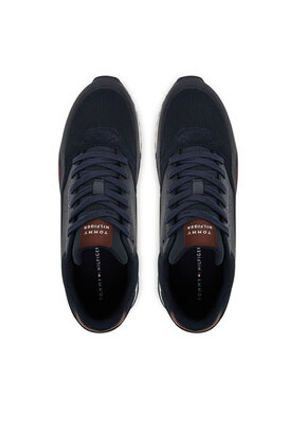 TOMMY HILFIGER - Tommy Hilfiger Sneakersy New Runner Eva Mix FM0FM05522 Granatowy. Kolor: niebieski. Materiał: skóra