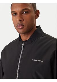 Karl Lagerfeld - KARL LAGERFELD Kurtka bomber 505005 561533 Czarny Regular Fit. Typ kołnierza: dekolt w karo. Kolor: czarny. Materiał: syntetyk #2