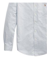 Polo Ralph Lauren Koszula Core Replen 710549084 Niebieski Slim Fit. Typ kołnierza: polo. Kolor: niebieski. Materiał: bawełna