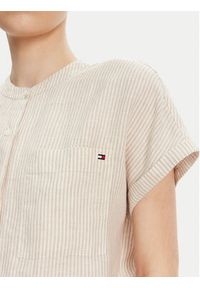 TOMMY HILFIGER - Tommy Hilfiger Koszula WW0WW44715 Beżowy Regular Fit. Kolor: beżowy. Materiał: len #4