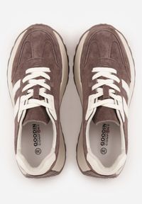 Born2be - Brązowe Skórzane Sneakersy na Grubej Podeszwie Cezelina. Okazja: na co dzień. Kolor: brązowy. Materiał: skóra #7