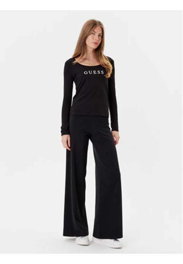 Guess Bluzka O5RI00 KBBU1 Czarny Regular Fit. Kolor: czarny. Materiał: bawełna