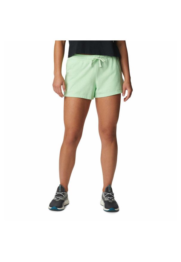 columbia - Krótkie Spodenki Turystyczne Damskie Columbia Trek French Terry Short. Kolor: zielony. Długość: krótkie. Sport: turystyka piesza