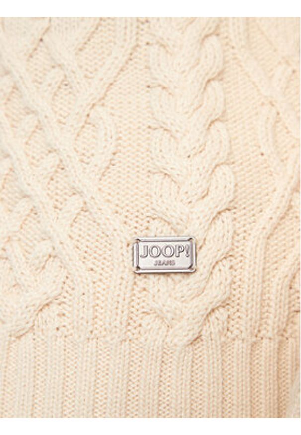 JOOP! Jeans Sweter 15 JJK-07Silano 30043085 Beżowy Modern Fit. Kolor: beżowy. Materiał: bawełna