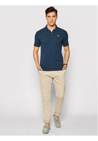 La Martina Polo Piquet CCMP02 PK001 Granatowy Slim Fit. Typ kołnierza: polo. Kolor: niebieski. Materiał: bawełna