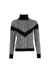 PEAK MOUNTAIN - Damski sweter z golfem Peak Mountain Adiamant. Typ kołnierza: golf. Kolor: czarny. Sezon: zima. Sport: golf #1