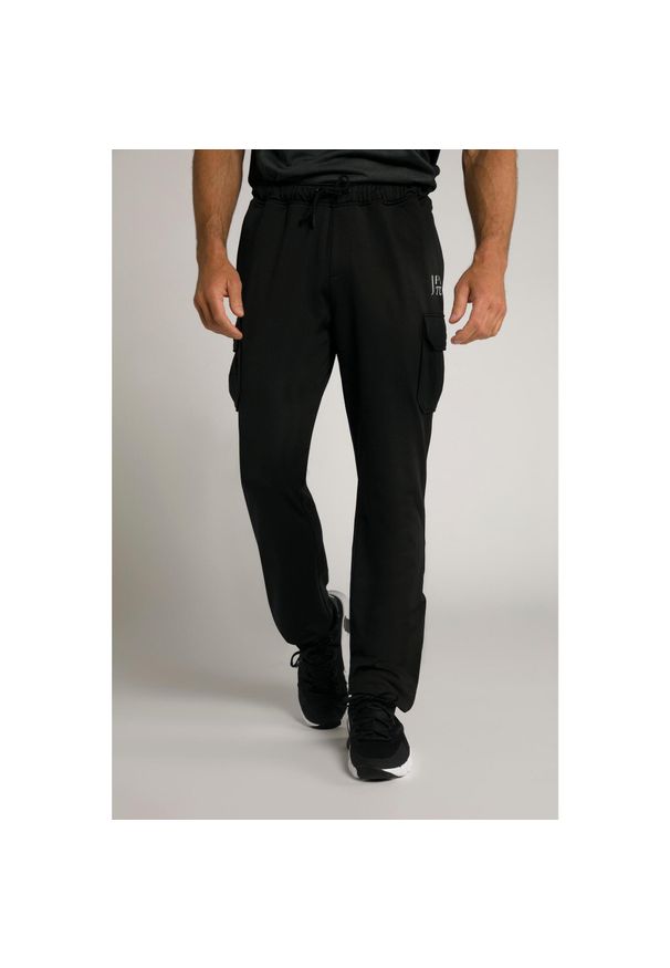 JAY-PI - Męskie Spodnie funkcyjne bojówki outdoor krój podstawowy. Kolekcja: plus size. Kolor: czarny. Materiał: poliester, materiał, elastan. Długość: długie. Sport: outdoor