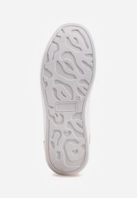 Renee - Biało-Beżowe Wiązane Sneakersy na Płaskiej Podeszwie z Modną Wstawką Zanelih. Kolor: biały. Obcas: na płaskiej podeszwie #2