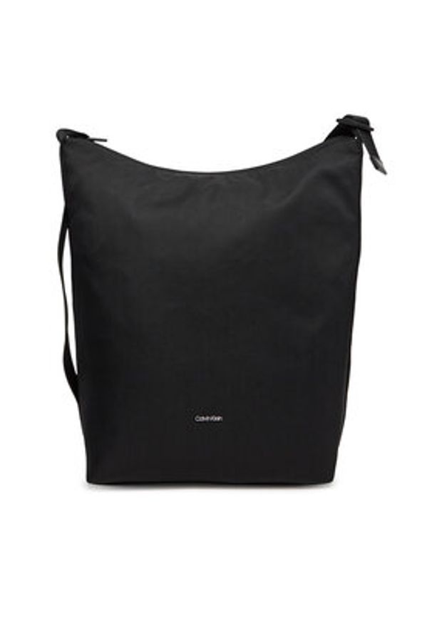 Calvin Klein Torba Ck Ease Hobo Tote K50K512893 Czarny. Kolor: czarny. Materiał: materiał