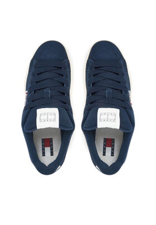 Tommy Jeans Sneakersy Tjm Skater Sneaker EM0EM01607 Granatowy. Kolor: niebieski. Materiał: skóra, zamsz