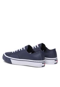 Tommy Jeans Tenisówki Lace Vulc Ess EM0EM01047 Granatowy. Kolor: niebieski. Materiał: skóra #4