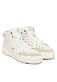 Calvin Klein Sneakersy Basket Cups High Laceup Lth Mix YW0YW02024 Biały. Kolor: biały. Materiał: skóra #4