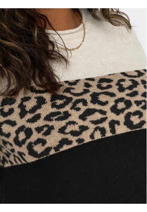 ONLY Carmakoma Sweter 15296588 Kolorowy Regular Fit. Materiał: syntetyk. Wzór: kolorowy