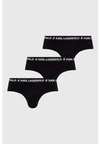 Karl Lagerfeld slipy (3-pack) męskie kolor czarny. Kolor: czarny. Materiał: bawełna