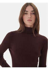 Kontatto Sukienka dzianinowa 3M0827C Brązowy Slim Fit. Kolor: brązowy. Materiał: syntetyk