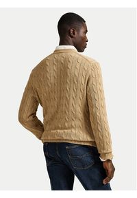 Polo Ralph Lauren Kardigan 710890548006 Beżowy Regular Fit. Typ kołnierza: polo. Kolor: beżowy. Materiał: bawełna #2