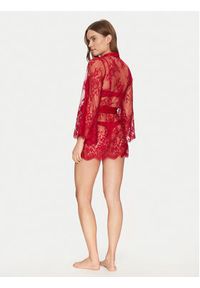 Hunkemöller Kimono Isabelle 300603 Czerwony. Kolor: czerwony. Materiał: syntetyk #4