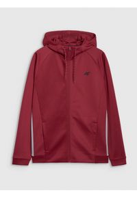 4f - 4F Bluza treningowa regular szybkoschnąca męska - czerwona M. Kolor: czerwony
