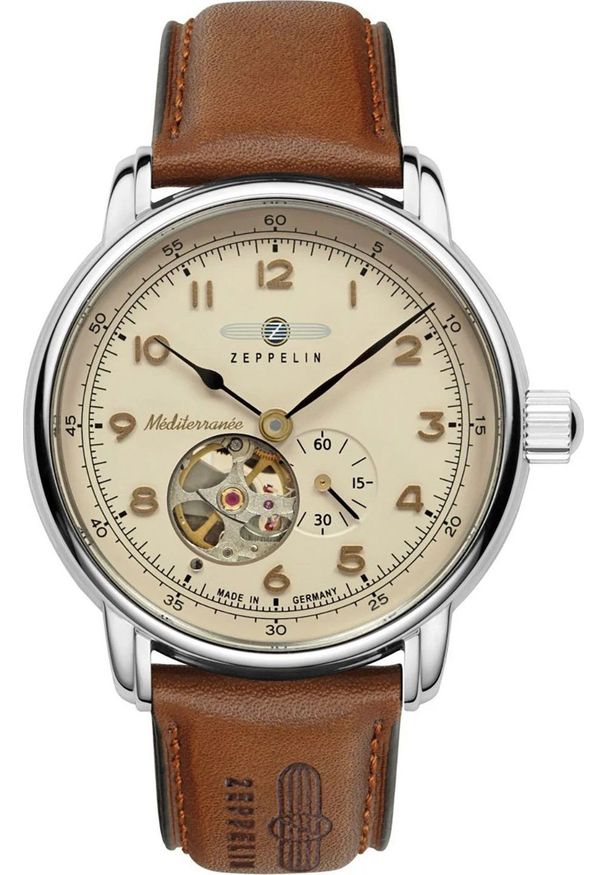 Zegarek Zeppelin Zegarek męski Zeppelin 9666-5 brązowy. Kolor: brązowy