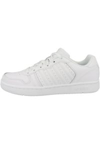 Buty do chodzenia damskie K-Swiss Court Palisades. Kolor: biały. Materiał: skóra, syntetyk, tkanina, materiał. Szerokość cholewki: normalna. Sport: turystyka piesza #1