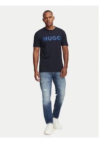 Hugo - HUGO T-Shirt Dulivio 50467556 Granatowy Regular Fit. Kolor: niebieski. Materiał: bawełna #3