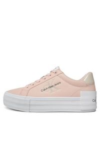 Calvin Klein Jeans Sneakersy Bold Vulc Flatf Low Lace Lth Ml YW0YW01294 Różowy. Kolor: różowy #5
