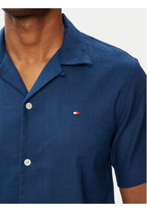 TOMMY HILFIGER - Tommy Hilfiger Koszula MW0MW43090 Niebieski Regular Fit. Kolor: niebieski. Materiał: len