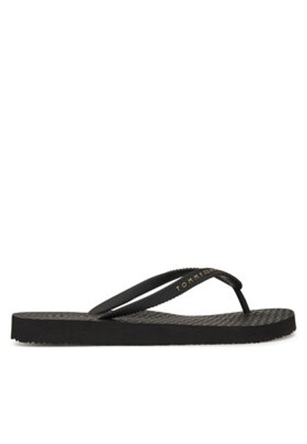 TOMMY HILFIGER - Tommy Hilfiger Japonki Hilfiger Strap Beach Sandal FW0FW08736 Czarny. Kolor: czarny. Materiał: materiał