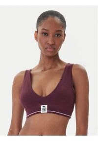 TOMMY HILFIGER - Tommy Hilfiger Biustonosz top UW0UW06062 Bordowy. Kolor: czerwony. Materiał: bawełna #1