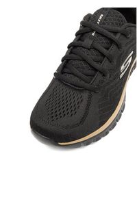 skechers - Skechers Sneakersy GRACEFUL - GET CONNECTED 12615 BKRG Czarny. Kolor: czarny. Materiał: materiał
