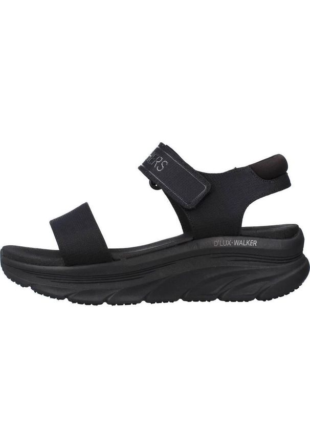 skechers - Sandały SKECHERS DLUX WALKER NEW BLOCK Czarny. Kolor: czarny. Materiał: tkanina. Sezon: lato