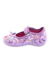Befado obuwie dziecięce 109P182 fioletowe wielokolorowe. Kolor: wielokolorowy, fioletowy. Materiał: tkanina, bawełna