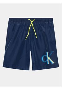 Calvin Klein Swimwear Szorty kąpielowe KV0KV00028 Granatowy Regular Fit. Kolor: niebieski. Materiał: syntetyk #1