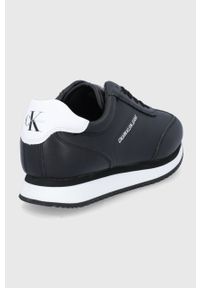 Calvin Klein Jeans - Buty skórzane. Nosek buta: okrągły. Zapięcie: sznurówki. Kolor: czarny. Materiał: skóra #4