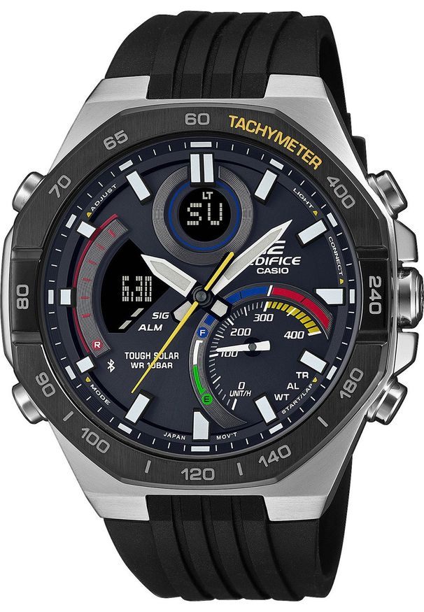 Zegarek sportowy EDIFICE Casio Edifice ECB-950MP-1AEF BLUETOOTH100m czarny. Kolor: czarny. Styl: sportowy