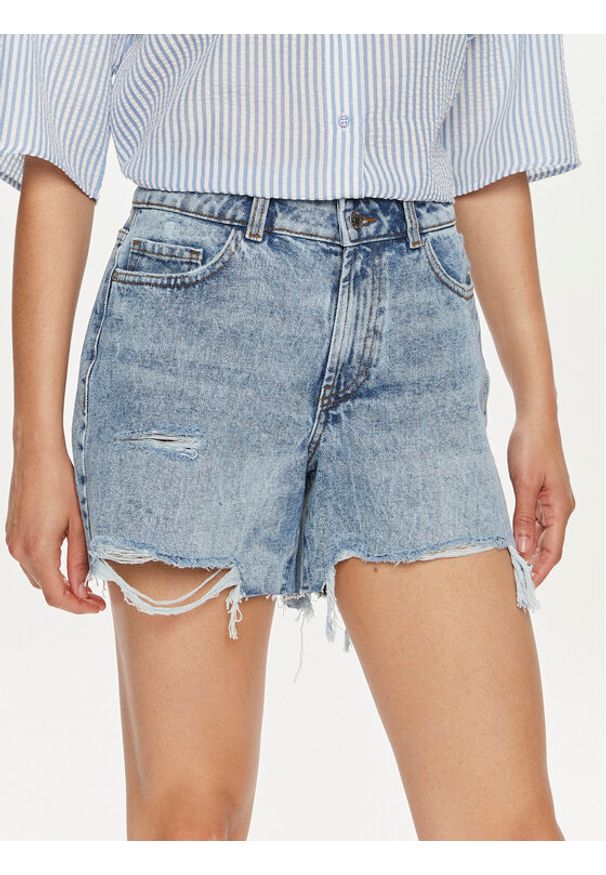 Noisy may - Noisy May Szorty jeansowe Lou 27029402 Niebieski Straight Fit. Kolor: niebieski. Materiał: bawełna, jeans