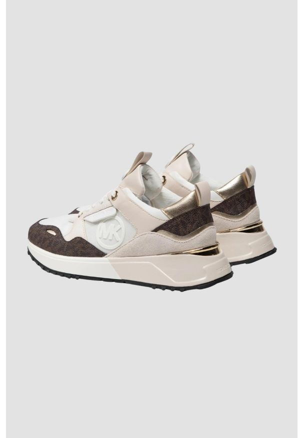Michael Kors - MICHAEL KORS Beżowe sneakersy Theo Trainer, Rozmiar 37,5. Kolor: beżowy