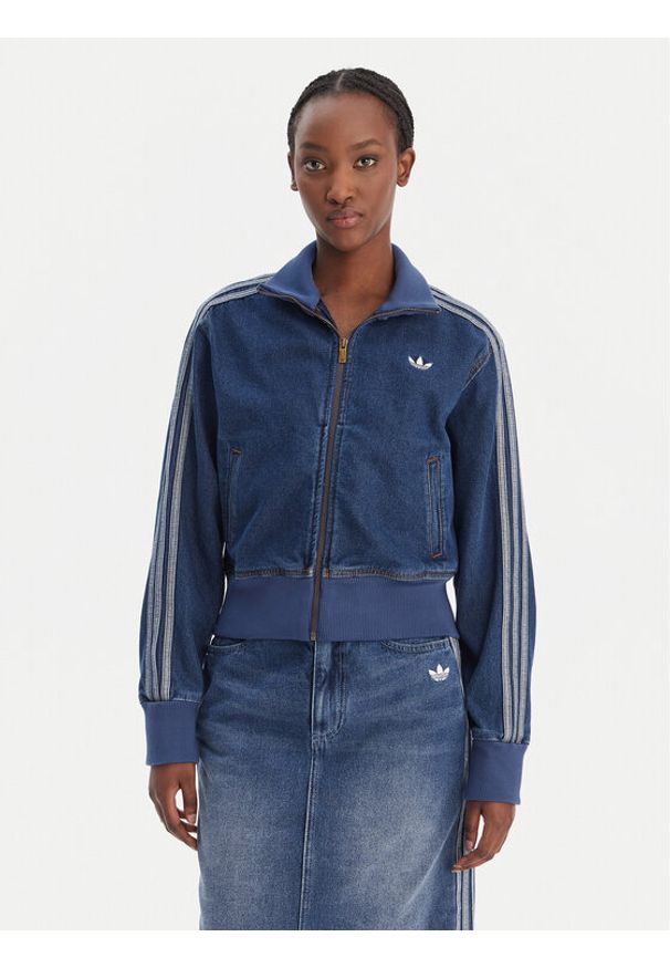 Adidas - adidas Kurtka jeansowa Firebird KD2913 Niebieski Regular Fit. Kolor: niebieski. Materiał: bawełna