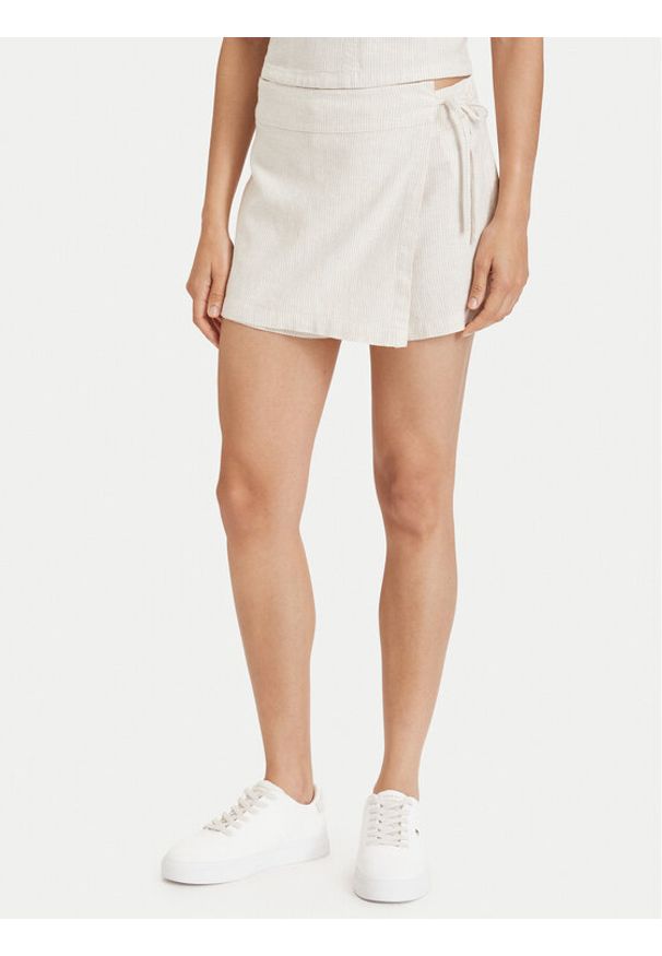 Tommy Jeans Spódnico-szorty DW0DW22267 Beżowy jasny Regular Fit. Kolor: beżowy. Materiał: wiskoza