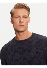 Guess Sweter M4BR19 Z3HD1 Granatowy Regular Fit. Kolor: niebieski. Materiał: syntetyk, bawełna #5