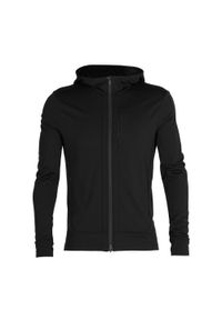 Icebreaker - Bluza trekkingowa męska icebreaker Quantum III LS Zip Hood. Kolor: czarny. Styl: sportowy. Sport: turystyka piesza